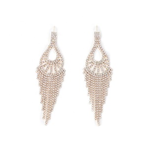 Pendientes Largos de Lujo Clásicos con Forma de Gota y Borla, con Pedrería, para Mujer - Product Image 6