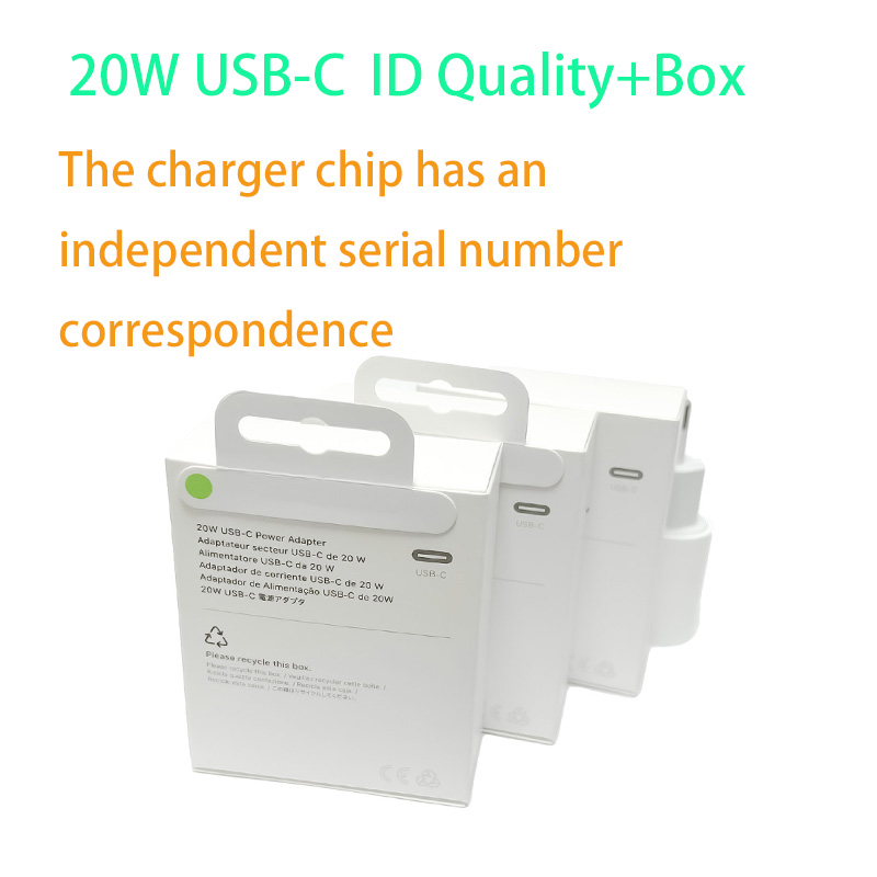 20W USB-C Haute qualité A+ +Boîte