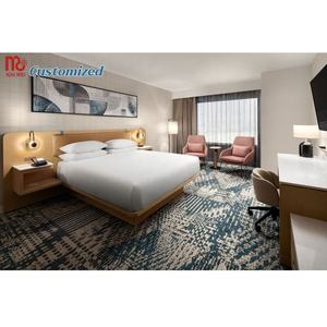 Fábrica Nuevo diseño Apartamento Hotel Muebles 5 estrellas Juegos de dormitorio Hang Zhou Hoteles modernos <span class=keywords><strong>Bet</strong></span> China Panel Juego de dormitorio de alto brillo - Product Image 1