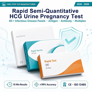 Prueba Rápida <span class=keywords><strong>de</strong></span> Embarazo HCG Semicuantitativa para Uso Clínico y Doméstico, OEM ODM - Product Image 1
