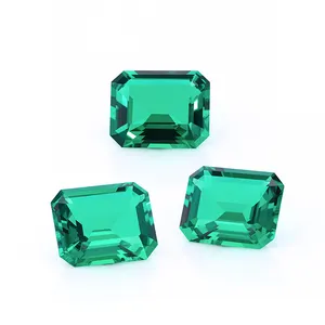 popular Lab grown emerald oval pear shape 5*7mm 6*8mm columbia emerald with inclushion or clean