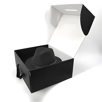 Boîte à chapeau fascinateur en papier rigide rayé multicouche empilable avec logo personnalisé