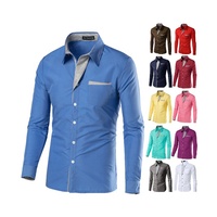Toptan son tasarım pamuklu uzun kollu tişört resmi elbise gömlek özel slim fit rahat tasarımcı gömlek gömlek