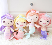 Adorable poupée princesse sirène, peluche personnalisée de dessin animé, fabrication artisanale, populaire, mignonne, douce, peluche sirène pour fille