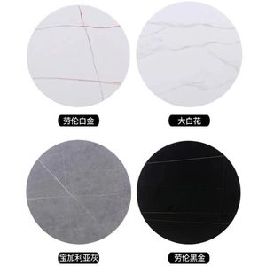 Nordic Style Marble Round <b>Table</b> And Chair Set For <b>Small</b> Apartments And Balcony Leisure - Product Image 3