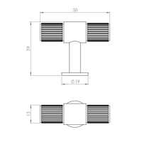 Poignée de meuble en laiton moleté en T pour armoire, tiroir, placard de cuisine – Vente directe usine