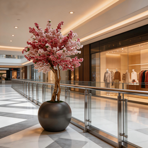 Новое высококачественное декоративное большое искусственное дерево сакуры розового цвета для украшения дома, школы, вечеринок, свадеб и магазинов - Product Image 3