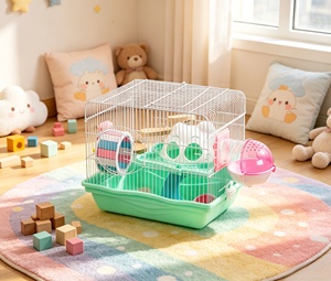 Cage à hamster <span class=keywords><strong>de</strong></span> luxe en fil <span class=keywords><strong>de</strong></span> fer double couche, grande et spacieuse, pour hamster syrien et nain, <span class=keywords><strong>vente</strong></span> en gros pour animaleries - Product Image 1