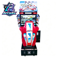 Simulateur de conduite de course automobile Outrun 32 pouces à monnayeur, prix d'usine, pour centre de jeux
