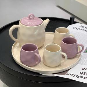 Service à thé en céramique, théière pour la maison, tasse à thé, ensemble complet pour l'eau, ensemble de tasses à eau haut de gamme - Product Image 2