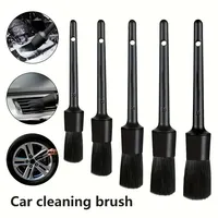 Ensemble de brosses pour le nettoyage des bords de la bouche d'aération Outil de nettoyage de la poussière Éponges Serviettes Accessoires pour le lavage de voiture