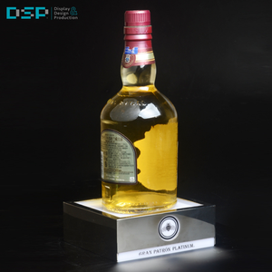 DSP Vietnam fábrica al por mayor LED botella de vino soporte de exhibición de Metal de madera glorificador para bebidas juegos de servir exportador botella - Product Image 5