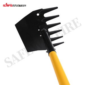 Outil polyvalent pour l'aménagement paysager et la foresterie, râteau à bras <span class=keywords><strong>de</strong></span> 48 pouces pour grilles, cendres et feux, et houe pour foyer et poêle à bois - Product Image 4
