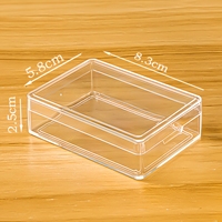 Boîte de rangement empilable en plastique PS transparent avec couleur personnalisable pour bijoux et petits cadeaux