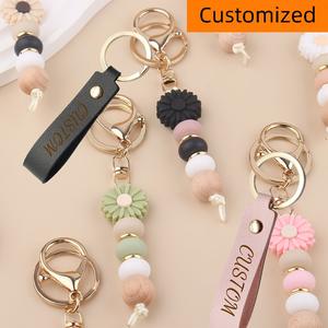 Colgante de mosquetón personalizado para llavero, collar de cuentas de aleación, colgante para bolso, pulsera, llavero para bolso - Product Image 4