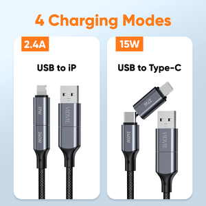 Vivie 240W 4โหมด<span class=keywords><strong>ชาร์จ</strong></span> Micro USB Type C braided 4 in 1<span class=keywords><strong>สาย</strong></span><span class=keywords><strong>ชาร์จ</strong></span>ข้อมูลแม่เหล็กอย่างรวดเร็วสำหรับ <span class=keywords><strong>iPhone</strong></span> - Product Image 6