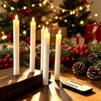 Ensemble de 6 bougies LED à flamme vacillante à piles, à télécommande, pour mariage, fête, Halloween, décoration de la maison