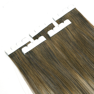 K.S WIGS Cheveux humains Remy chinois 100% doux et naturels, mélange sans couture, volume glamour pour le coiffage quotidien, extensions de cheveux mini-tape - Product Image 5