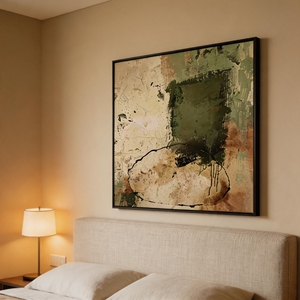 Póster de Lienzo Grande Minimalista Estilo Wabi Sabi Impresionista con Textura de Tierra Agrietada, sin Marco, <span class=keywords><strong>para</strong></span> Decoración de Hoteles y Oficinas - Product Image 1