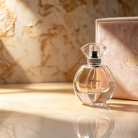 Vente en gros de flacons vaporisateurs en verre pour parfum, étanches, avec couvercle en acrylique sérigraphié, rubans, boîte cadeau personnalisée, capacité 30ml 50ml 100ml
