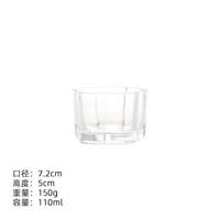 Gobelet en verre sodocalcique de 110 ml, forme de fleur, personnalisable en gros, design moderne, passe au lave-vaisselle et au micro-ondes