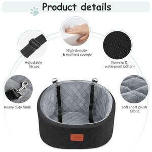 Çok Fonksiyonlu Köpek Araba Koltuğu ve Ev Yatağı Köpek Seyahat Çantası Köpek Yükseltici Evcil Hayvan Taşıyıcısı Çıkarılabilir Kılıflı - Product Image 3