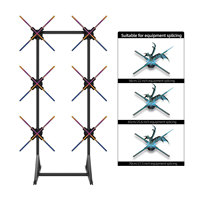 Proyector Holográfico 3D Missyou, Resolución 1600x1600, 56cm, 2X3, Compatible con Control Remoto, WIFI, Certificado CE FCC, Color Negro