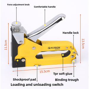 Pistola de clavos manual, pistola de clavos de código de tres usos, pistola de clavos de aire, U en forma de agarrador de clavos, pistola de clavos de acero para pintura al óleo, marco de fotos - Product Image 3