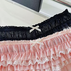 กางเกงในเซ็กซี่ราคาถูก ขายส่ง โบว์ผูกเอวต่ำ จีสตริง ลูกไม้หวานน่ารัก แต่งระบาย 3 มิติ แบบเค้กหลายชั้น - Product Image 6