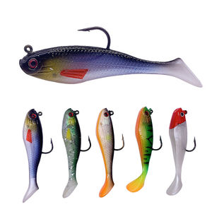 เหยื่อตก<span class=keywords><strong>ปลา</strong></span>แบบวอบเบลอร์สำหรับตก<span class=keywords><strong>ปลา</strong></span>แบส เหยื่อปลอมแบบหางตัว T ขนาดเล็ก เหยื่อปลอมแบบนิ่ม - Product Image 1