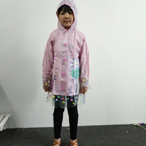 Imperméable court en PVC pour filles, réutilisable, design mignon, pour enfants de 1 à 10 ans, camping en plein air - Product Image 3