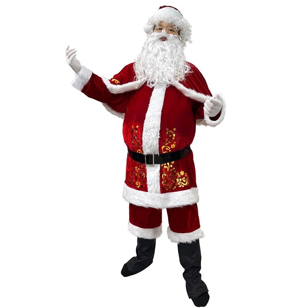 8301 [Chapeau de Noël, châle, manteau, ceinture, gants, pantalon et couvre-chaussures]