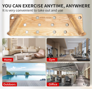 Planche de pompes en bois multi-trous avec poignées détachables pour l'entraînement musculaire des pectoraux, des épaules, du dos et des bras - Product Image 4