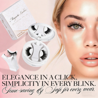Kit de cils tout-en-un, une paire de faux cils moelleux et d'apparence naturelle avec bande noire magnétique résistante sans colle, facile à appliquer