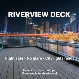 Planches de terrasse co-extrudées de haute qualité, durables, antidérapantes, écologiques, en <span class=keywords><strong>bois</strong></span> composite pour usage extérieur, contemporaines pour jardin et parc - Product Image 1