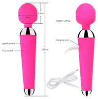 Vente en gros AV Wand Amazon Jouets pour adultes Masseur électrique portatif en silicone Godemiché vibrant Jouets sexuels pour femmes 20 modes Étanche IPX5