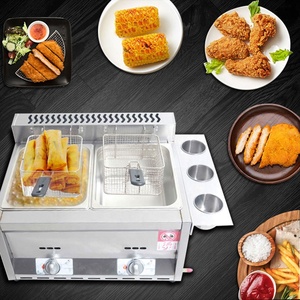 <span class=keywords><strong>Friteuse</strong></span> électrique au gaz industriel robuste, <span class=keywords><strong>Double</strong></span> réservoir, en acier inoxydable, objet Commercial, robuste - Product Image 6