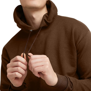 Men's Casual Fit Cotton Fleece Pullover Hoodie Winter Warm Streetwear <b>Side</b> Pockets Custom Logo Plain Dyed Hoodies Sweatshirts - Product Image 5