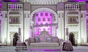 Magnífico Escenario de Boda de Fibra Estilo Antiguo, Decoración de Escenario de Boda de Fibra con Elegancia Británica, Escenario de Boda de Fibra con Aspecto Moderno y Elegante de Sídney, Reino Unido - Product Image 4