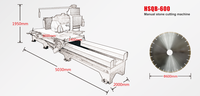 Máquina Manual para Cortar Bordes de Piedra HSQB-600 con Cuchilla de 600 mm para Granito, Mármol, Biselado de Losas y Corte de Lápices Funerarios