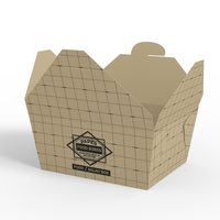 Boîtes à emporter en carton imprimées en couleur personnalisées de qualité alimentaire, emballages pour la restauration rapide pour poulet frit