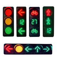 Feux de signalisation piétonnière et ferroviaire à LED rouges et vertes personnalisés en usine, 100 mm, 200 mm et 300 mm, 12-24 VDC