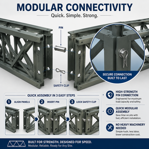 Preventa de Paneles de <span class=keywords><strong>Puente</strong></span> Bailey con Garantía de por Vida, Diseño <span class=keywords><strong>CAD</strong></span> de Ingeniería, Estructura de Acero Modular Prefabricada y Galvanizada - Product Image 2