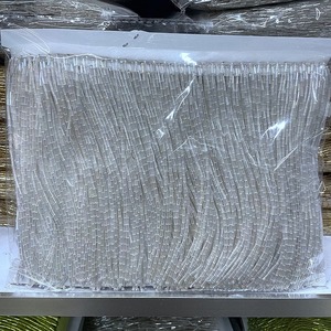 Giá rẻ 15cm 6inch Vàng rìa cắt tỉa HANDMADE HẠT tua rìa TRIM cho rèm trang trí quần áo - Product Image 4