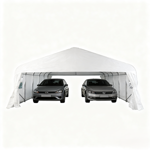 Abri Voiture Temporaire Moderne de Style Simple en Métal pour Extérieur, Auvent Pare-Soleil pour l'Entretien des Véhicules, Garages, Abris et <span class=keywords><strong>Parking</strong></span> - Product Image 4