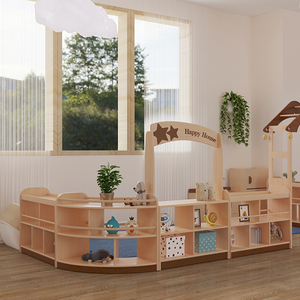 Muebles de Biblioteca para Niños, Juego de Estantería con Taburete Moderno, Centro de Biblioteca, Educación Temprana, Muebles para Jardín de Infancia - Product Image 1
