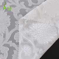 Kain Chiffon Jacquard Bunga Berpotongan Poliester, Kain Lapisan Ringan dan Bernapas, untuk Kemeja, Gaun Hanfu, Tekstil Pakaian Wanita