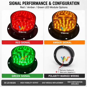 Module de feux de signalisation <span class=keywords><strong>LED</strong></span> 100 mm, rouge, jaune, vert, pour parking, usine, quai de chargement, prix de gros - Product Image 4