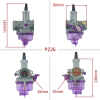 Carburateur Moto PZ26 PZ27 PZ30 pour Honda CB125 XL125S TRX250 250EX CRF100 XR125 CG125 TMX155 AKT150 CG200 TRX200 XR150