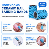 Bandes de ponçage céramiques 60/100/150 grains, élimination rapide, anti-colmatage, idéales pour le gel dur et l'acrylique, usage professionnel en salon